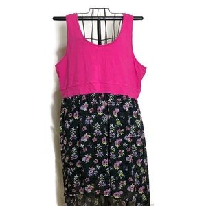 Torrid Floral High Low Maxi Dress Pink 4x